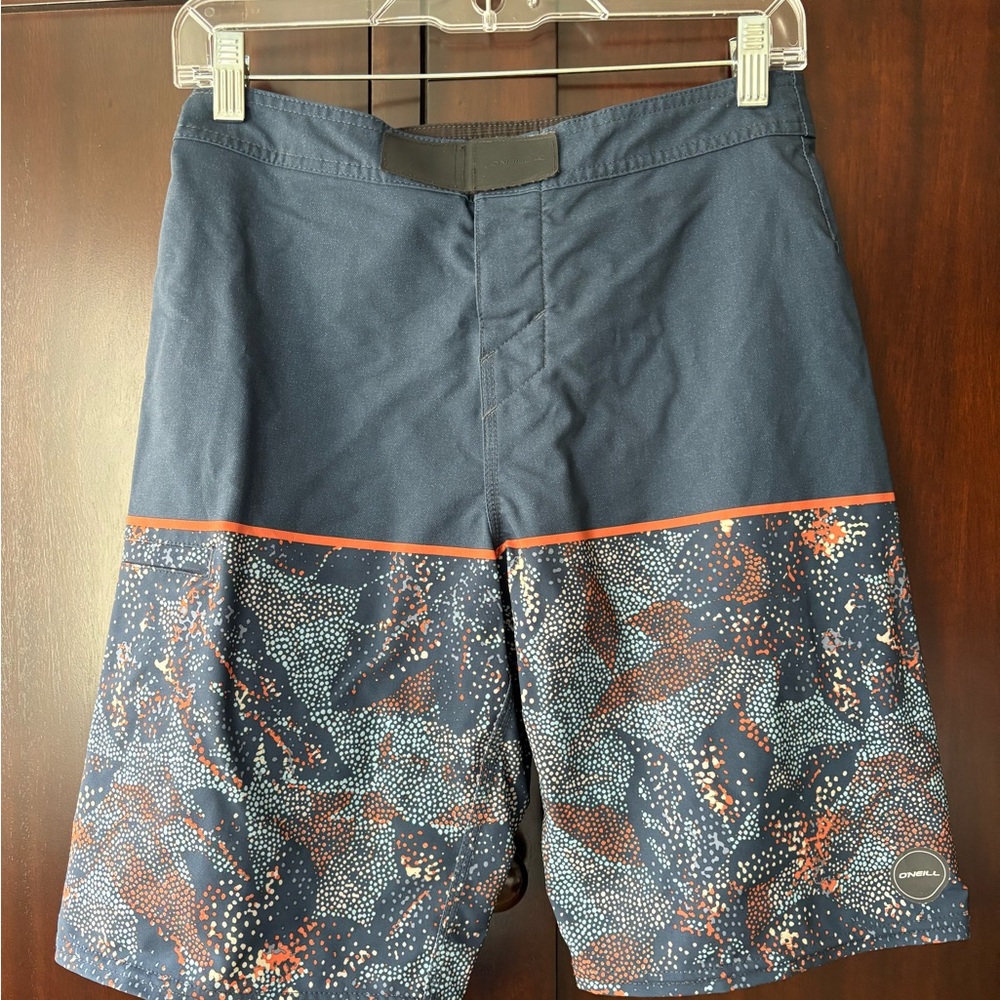 O'Neill Blue and Orange Quick-Dry Board Shorts